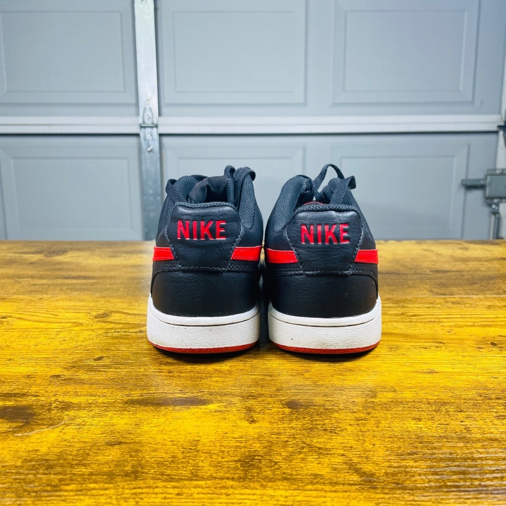 Nike Court Vision Low Mens 10 Black Red Excellent Bred Sneakers CD5463-002 - Picture 8 of 11